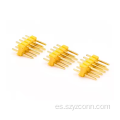 Conector de clavija de 2,0 mm, fila doble, recto, amarillo